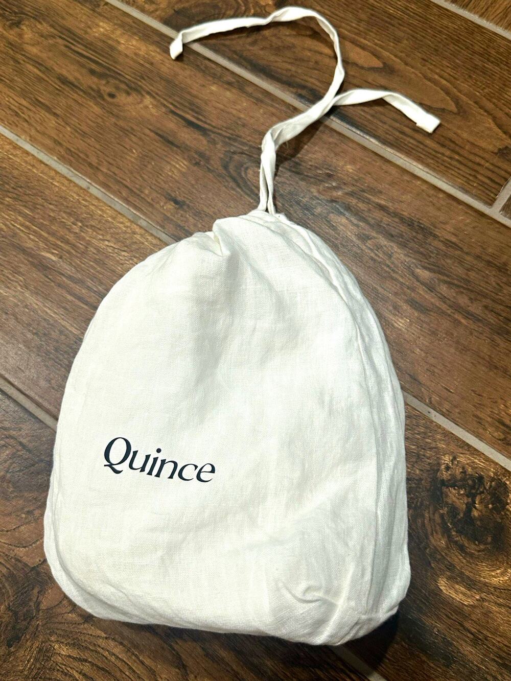 Quince White Solid Linen Standard Shams, New in DustBag